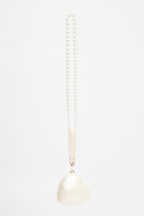 Simone Rocha Faux Pearl Heart Bag