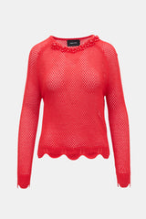 Simone Rocha Knit Mesh Embellished Sweater