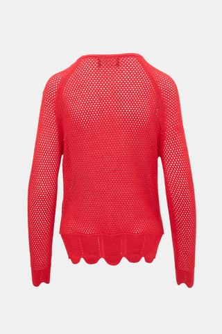 Simone Rocha Knit Mesh Embellished Sweater