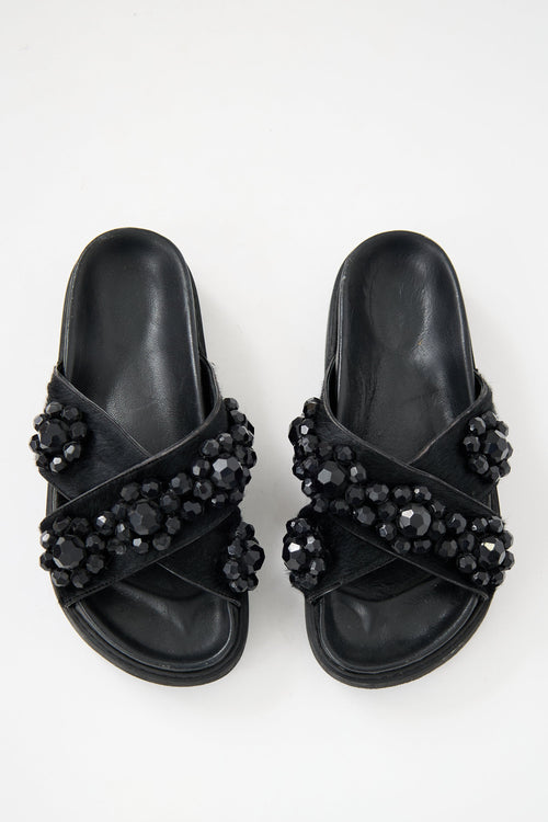 Simone Rocha Leather Embellished Sandal