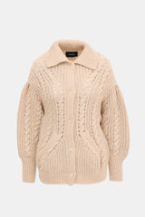 Simone Rocha Metallic Cable Knit Cardigan