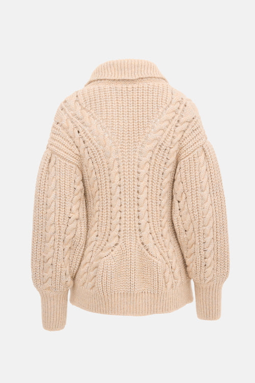 Simone Rocha Metallic Cable Knit Cardigan