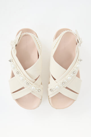 Simone Rocha Pearl Embellished Platform Sandal