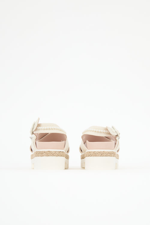 Simone Rocha Pearl Embellished Platform Sandal