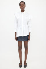 Simone Rocha Poplin Ruffled Tie Shirt
