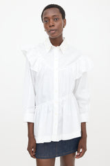 Simone Rocha Poplin Ruffled Tie Shirt