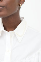 Simone Rocha Poplin Ruffled Tie Shirt