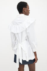 Simone Rocha Poplin Ruffled Tie Shirt
