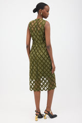 Simone Rocha Sheer Mesh Embroidered Dress