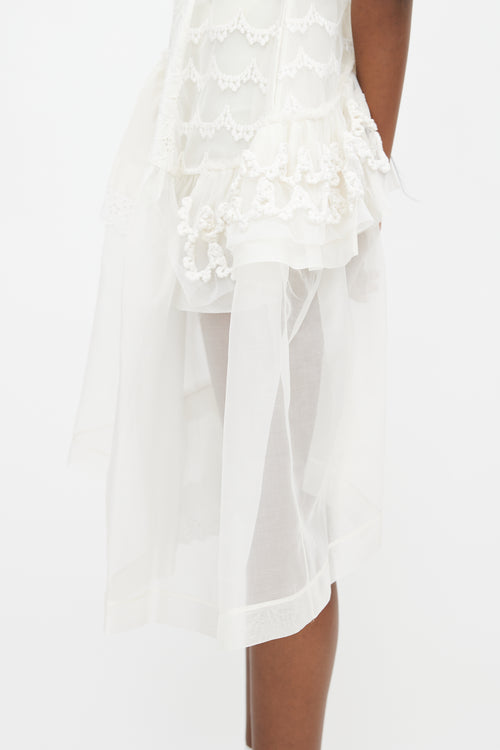 Simone Rocha Spring 2017 White Lace Sheer Dress