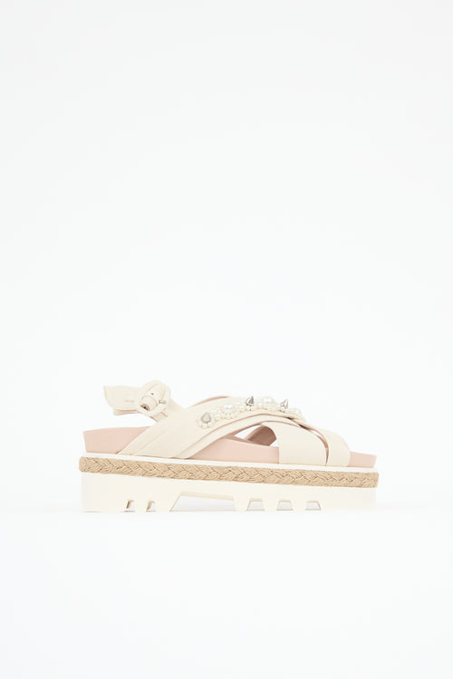 Simone Rocha Pearl Embellished Platform Sandal