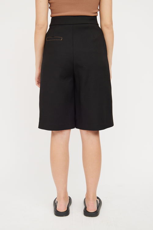 SIR. Black Contrast Stitch Dress Short