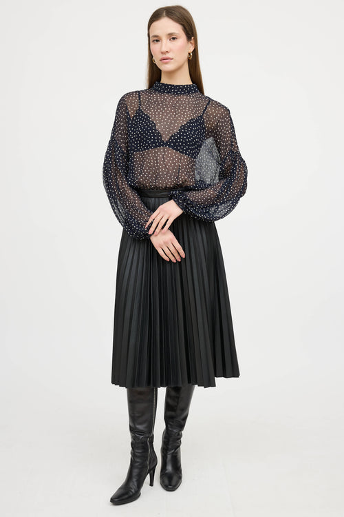 Sir Silk Polka Dot Cropped Top