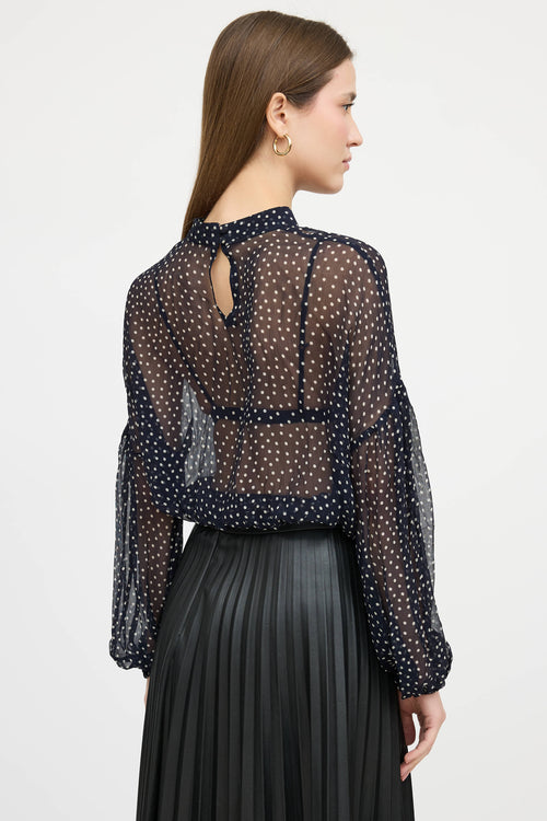 Sir Silk Polka Dot Cropped Top