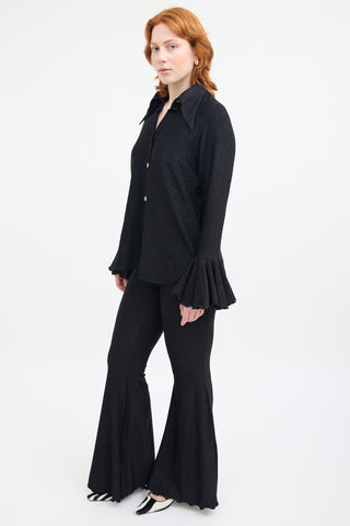 Sleeper Black Cosmos Lurex Pant