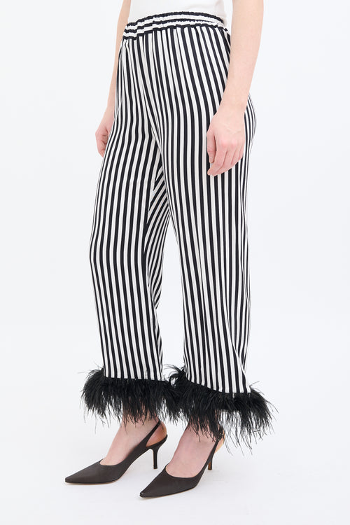 Sleeper Black & White Striped Set