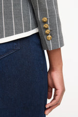 Smythe Stripe One Button Blazer