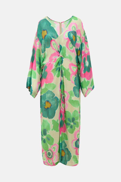 Smythe Abstract Floral Twist Dress