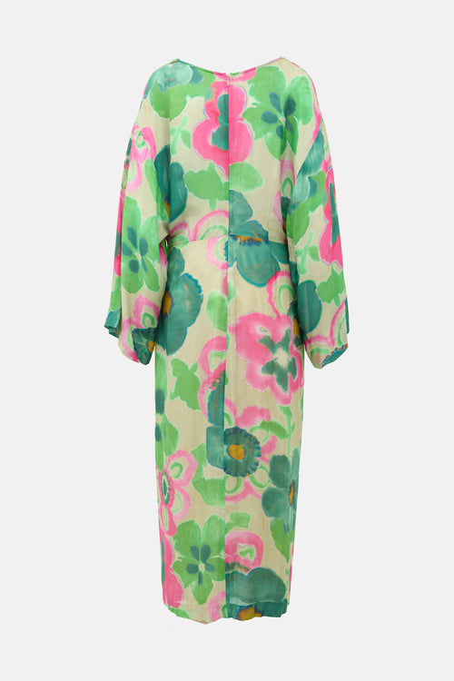 Smythe Abstract Floral Twist Dress
