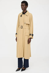 Smythe Belted Faux Leather Trench Coat