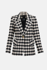Smythe Checkered Knit Blazer