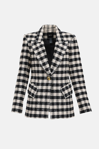Smythe Checkered Knit Blazer