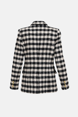 Smythe Checkered Knit Blazer