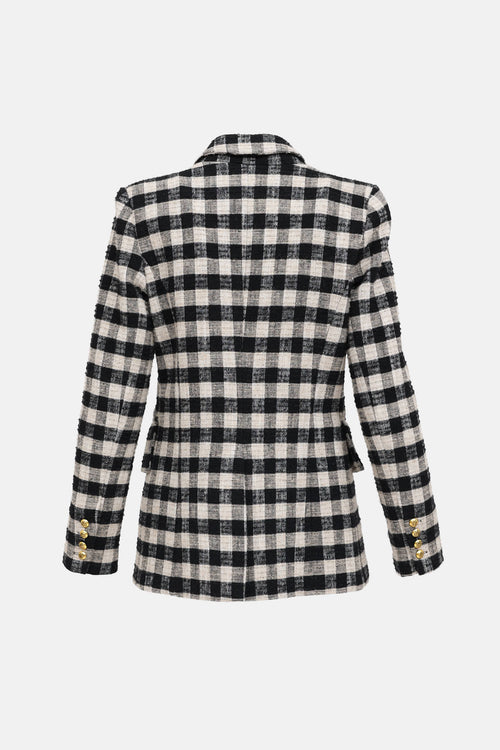 Smythe Checkered Knit Blazer