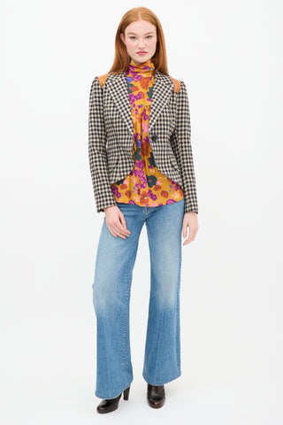 Smythe Gingham Rifle Patch Blazer