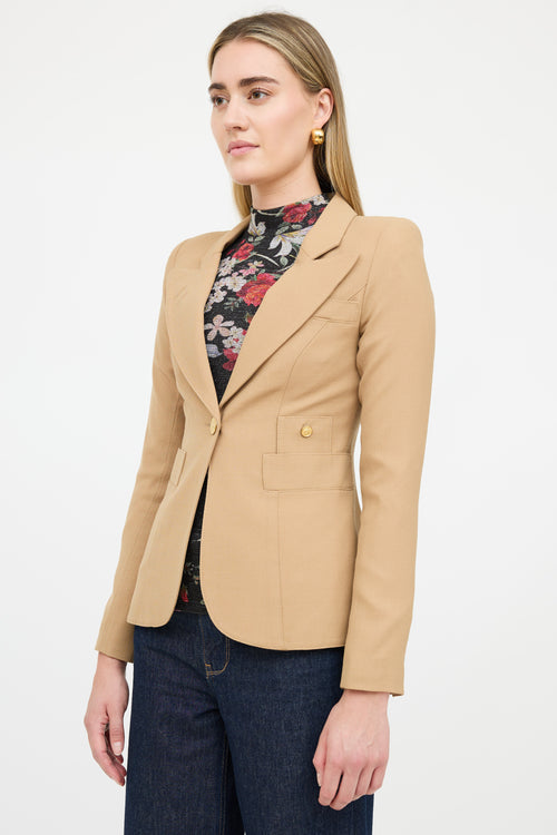 Smythe Wool High Low Blazer