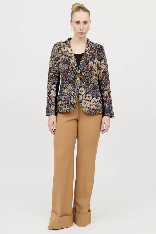 Smythe Floral Jacquard Blazer