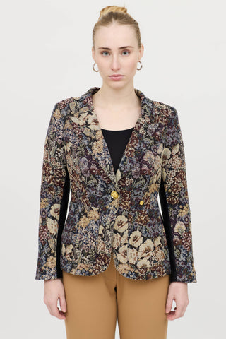 Smythe Floral Jacquard Blazer