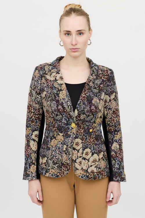 Smythe Floral Jacquard Blazer