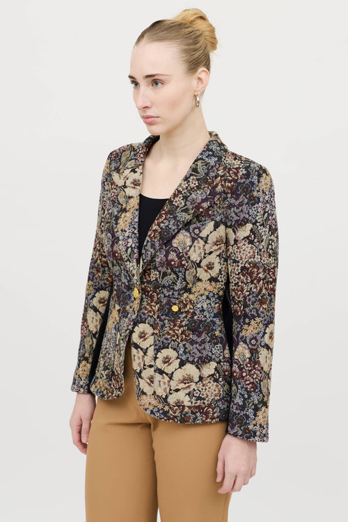 Smythe Floral Jacquard Blazer