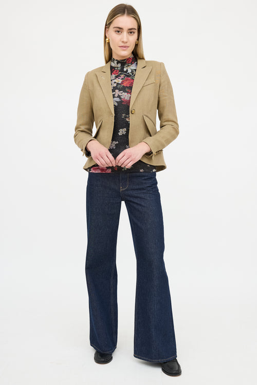 Smythe Linen Single Breasted Blazer