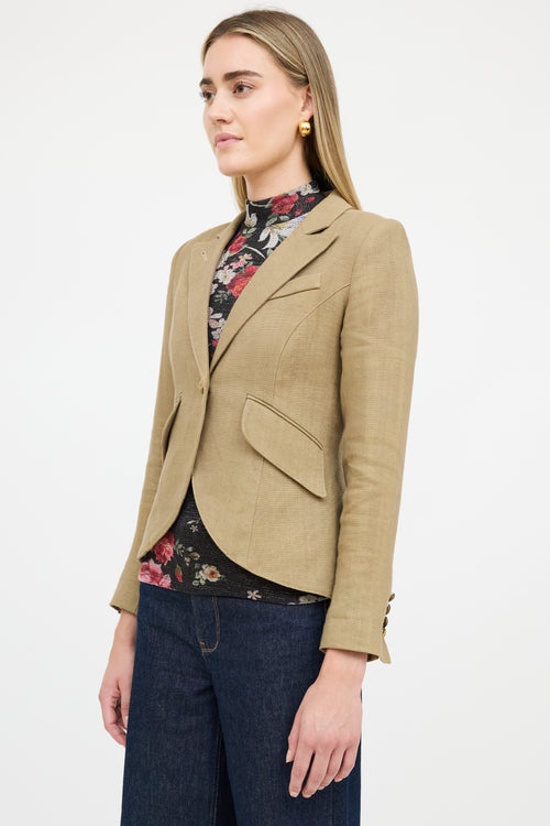 Smythe Linen Single Breasted Blazer