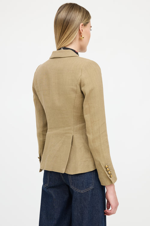 Smythe Linen Single Breasted Blazer