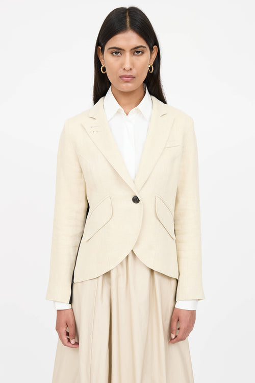 Smythe Linen Single Breasted Blazer