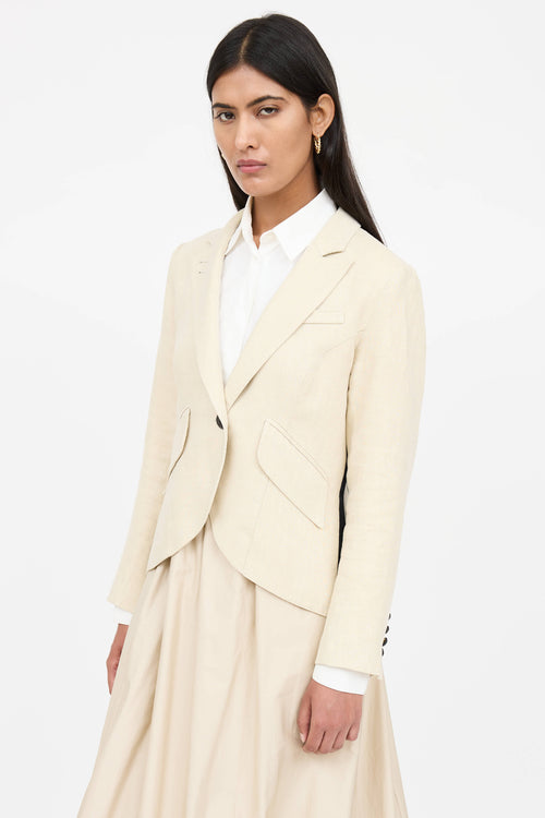 Smythe Linen Single Breasted Blazer
