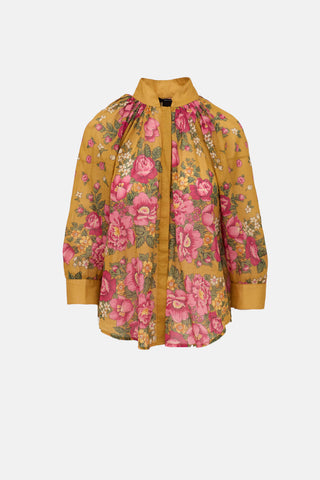 Smythe Floral Pleated Blouse