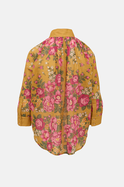 Smythe Floral Pleated Blouse