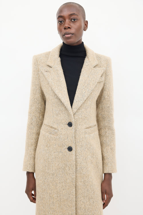 Smythe Beige Wool Tweed Coat