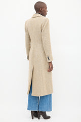 Smythe Beige Wool Tweed Coat