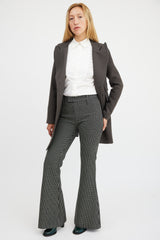 Smythe Black & Beige Wool Plaid Pant