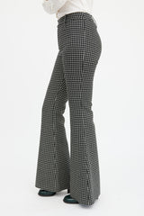 Smythe Black & Beige Wool Plaid Pant