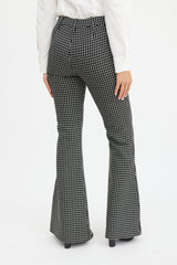 Smythe Black & Beige Wool Plaid Pant