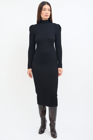 Smythe Black Box Pleat Knit Dress