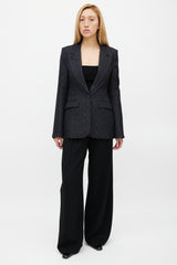 Smythe Floral Jacquard Peaked Lapel Blazer