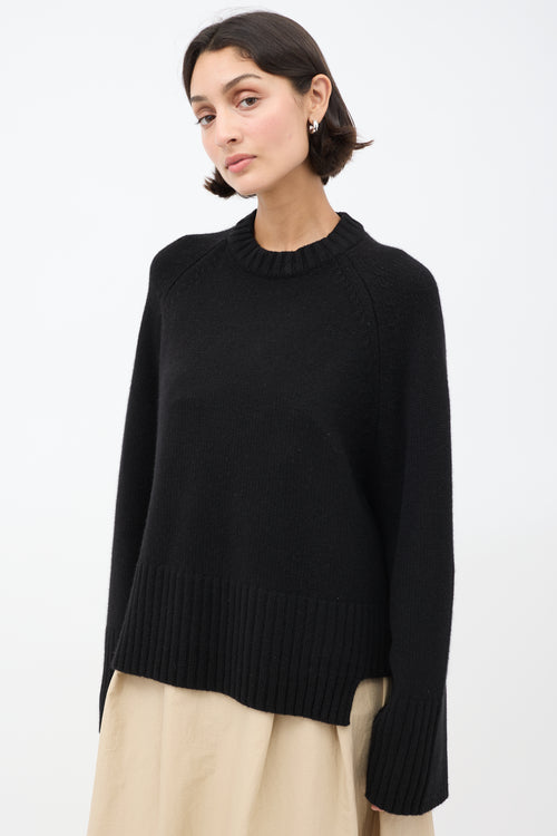 Smythe Black Cashmere Oversized Sweater