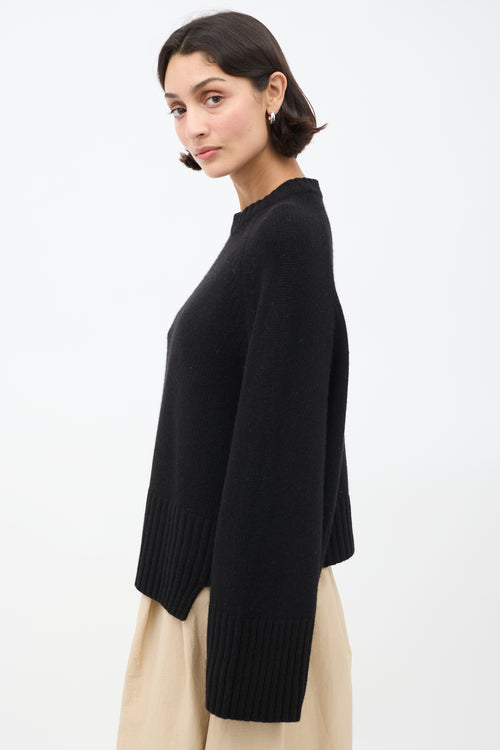 Smythe Black Cashmere Oversized Sweater